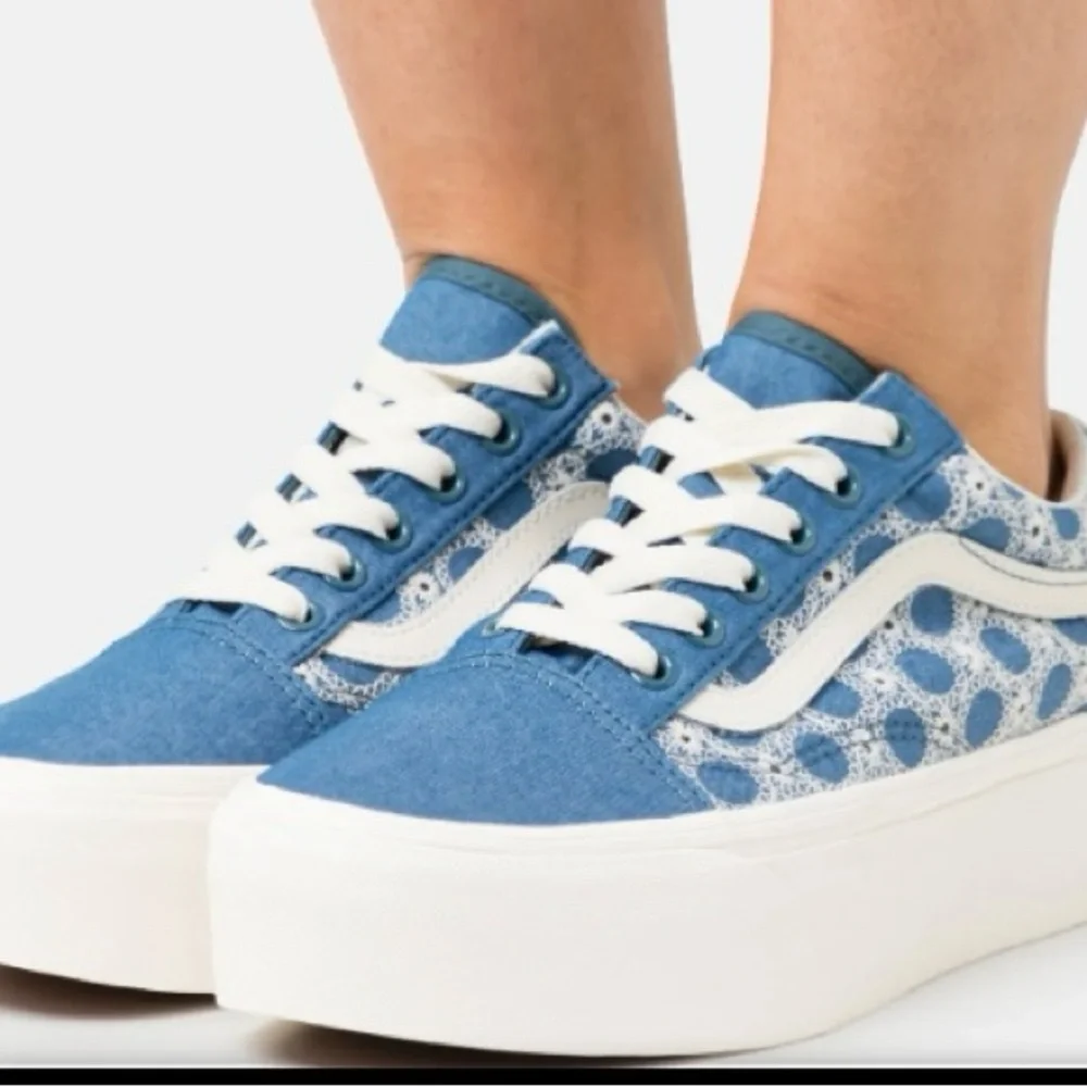 NWT Vans Denim Mix Blue Old Skool Stac - Picture 1 of 7
